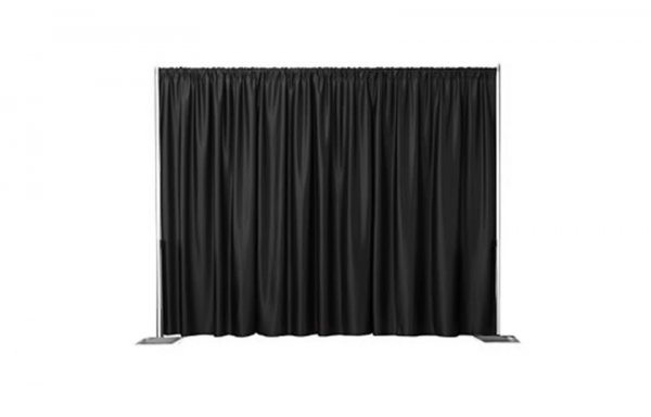 8ft. Black drape and pipe